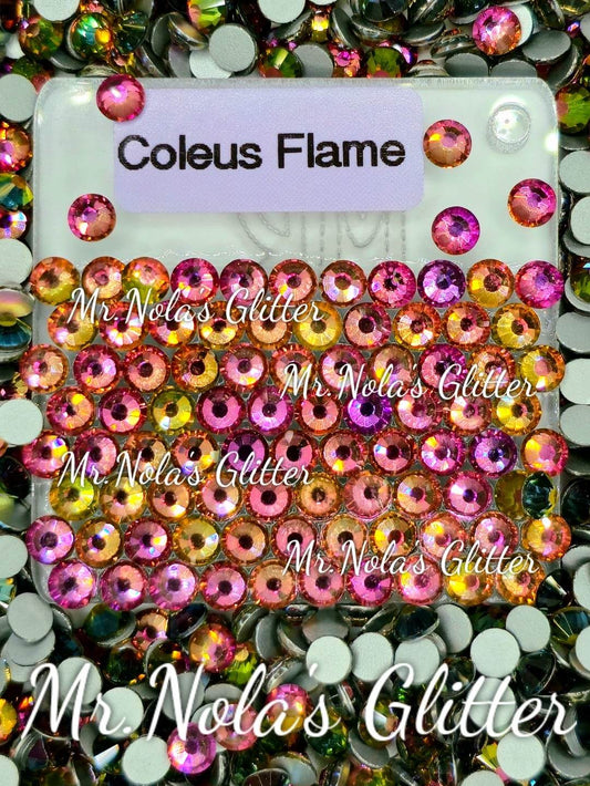 MNG Rocks Rainbow/Coleus Flame Glass Rhinestone