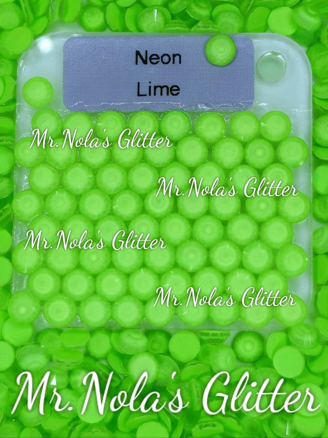 MNG Rocks Neon Lime Glass Rhinestone