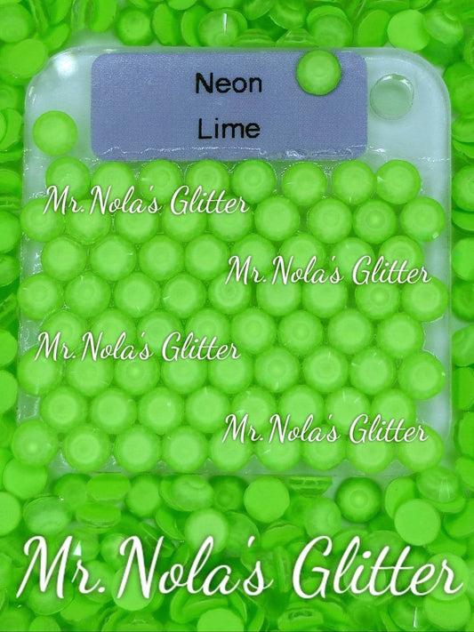 MNG Rocks Neon Lime Glass Rhinestone