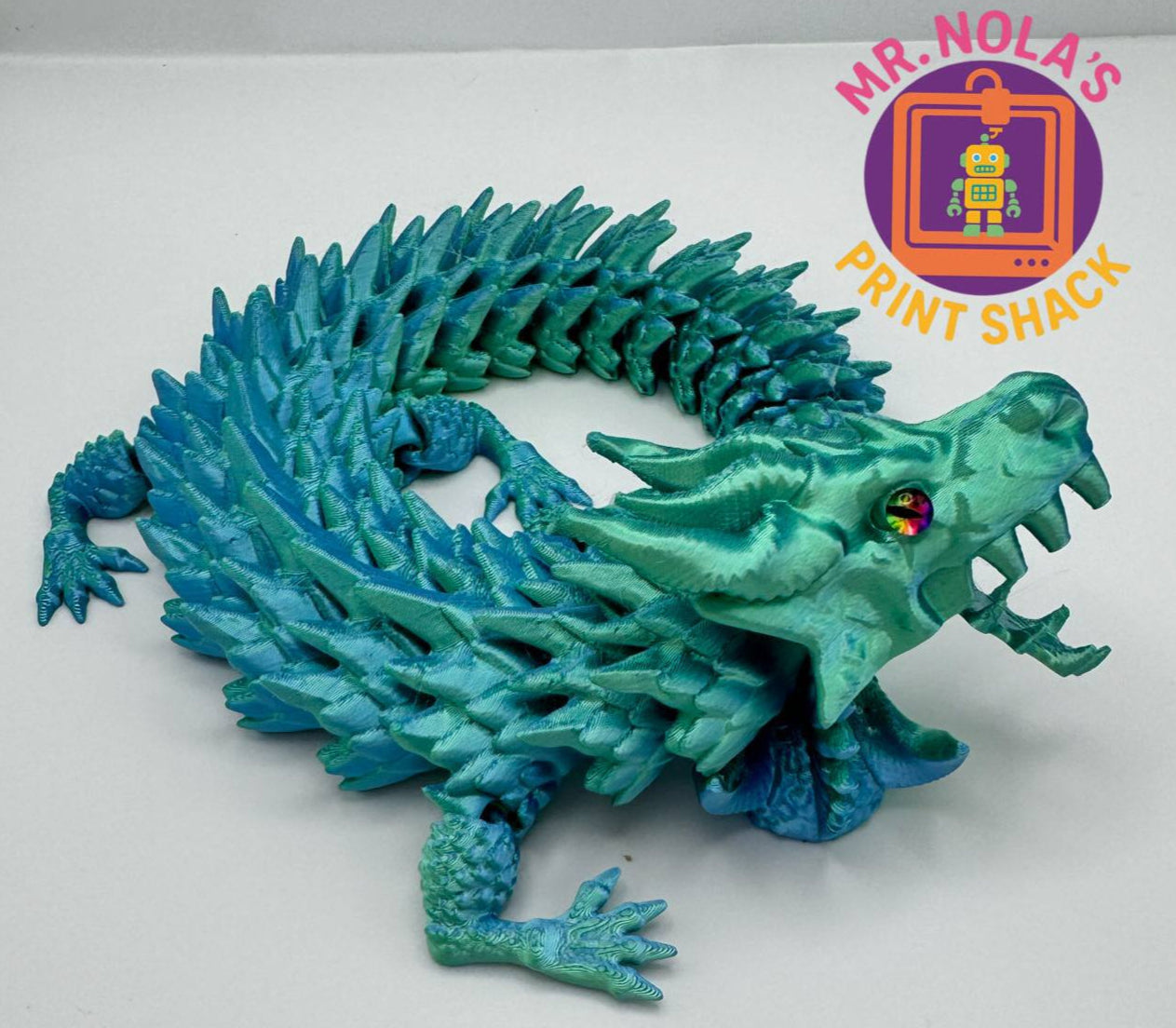 Print Shack  3D Printed Color Shift Chomps Dragon