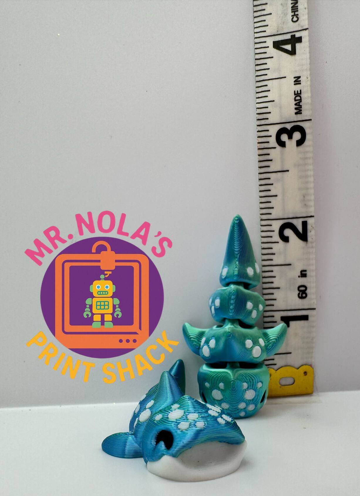 Print Shack  3D Printed Dotty The Whale Shark