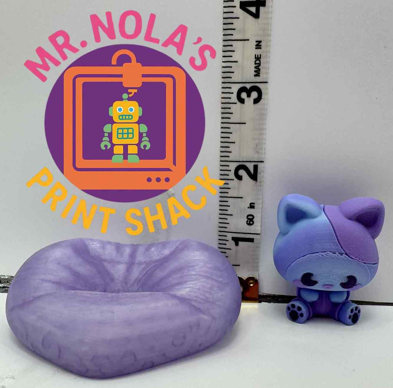 Print Shack  3D Printed Kosmo Cat and Her Groovy Chair