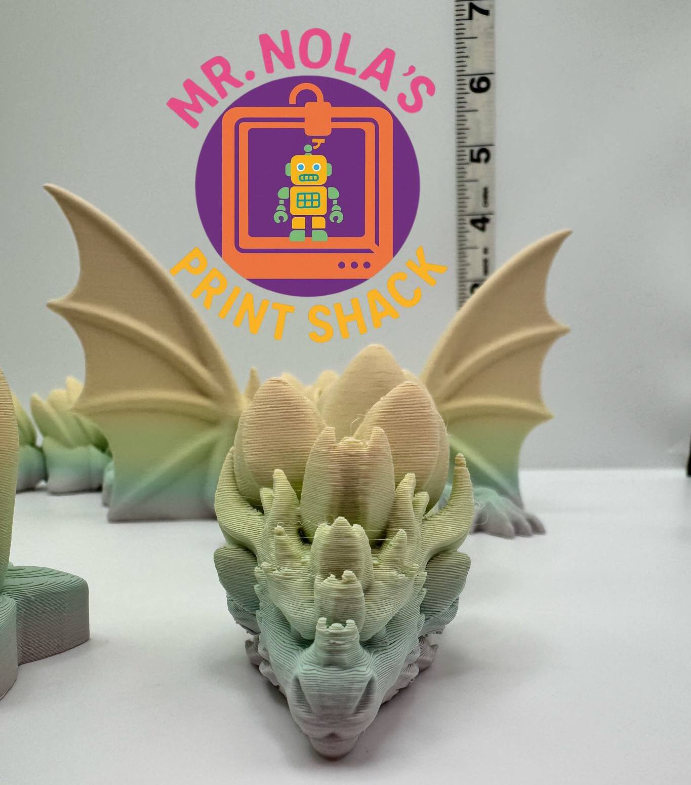 Print Shack  3D Printed Pastel Tulip Dragon