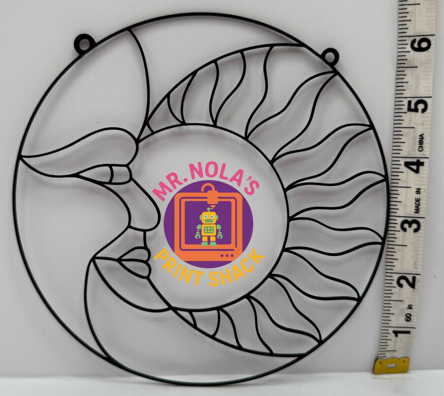 Print Shack  3D Printed Sun-Moon Stain Glass/ Sun Catcher Frame