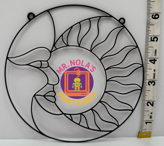 Print Shack  3D Printed Sun-Moon Stain Glass/ Sun Catcher Frame