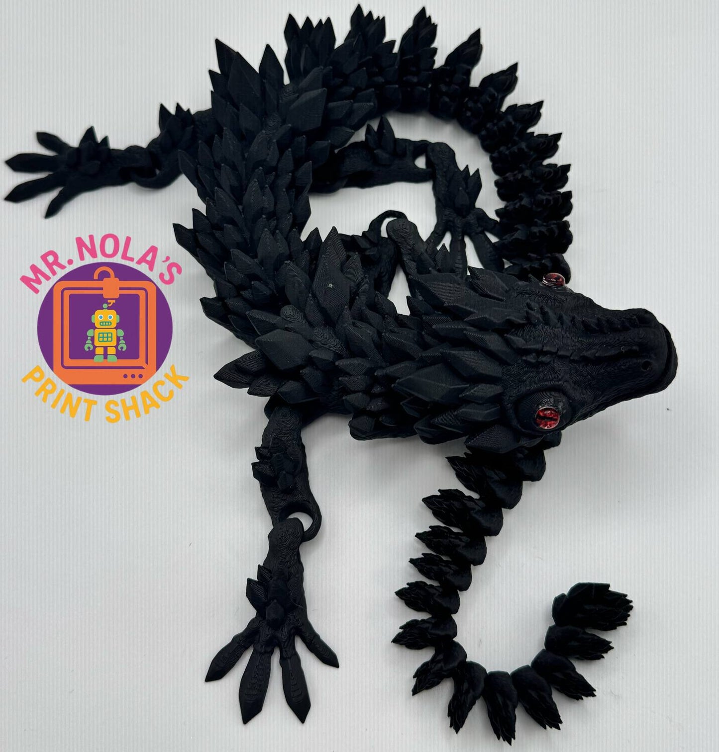 Print Shack  3D Printed Midnight Crystal Dragon