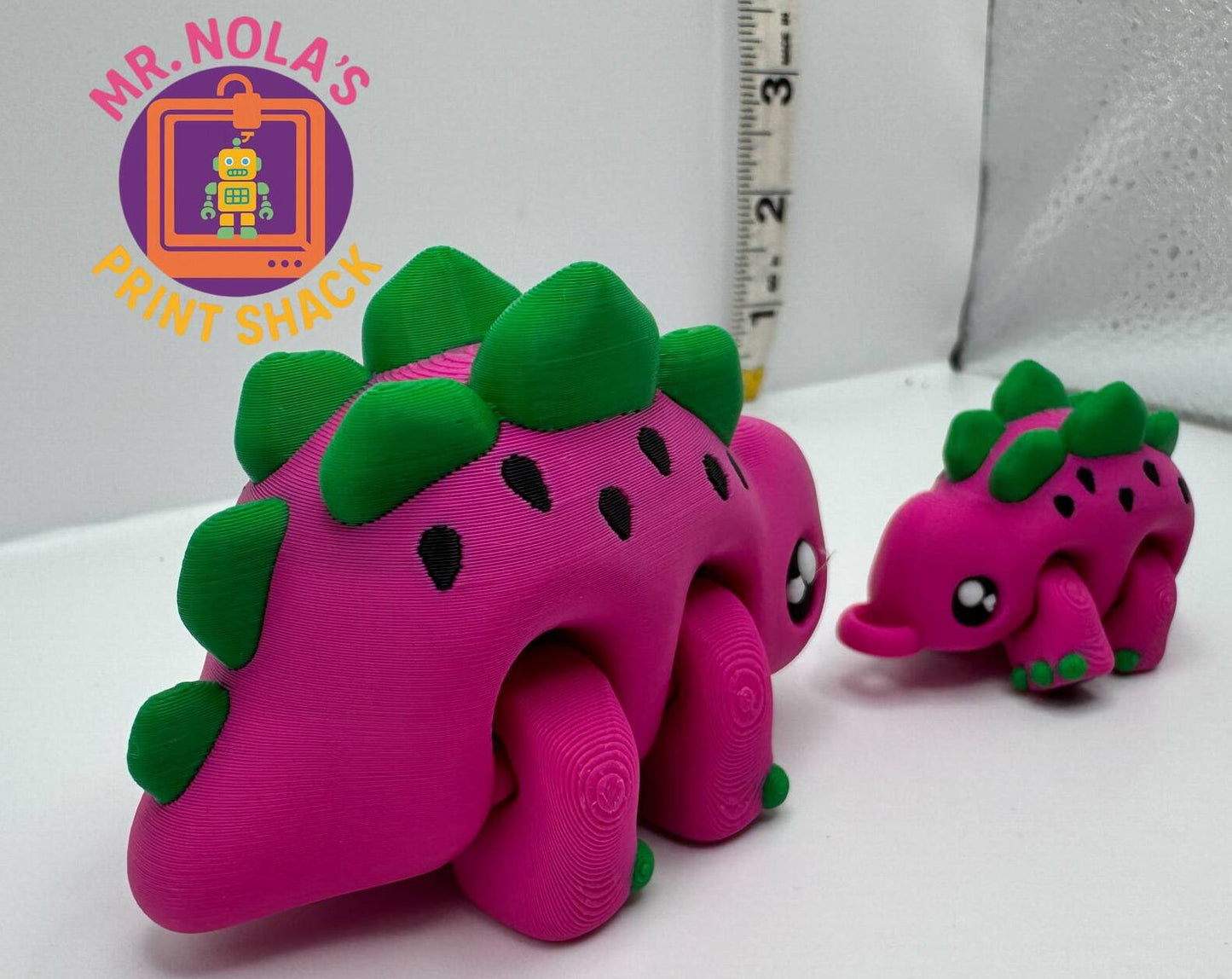 Print Shack  3D Printed Walter Melon Stego Dino