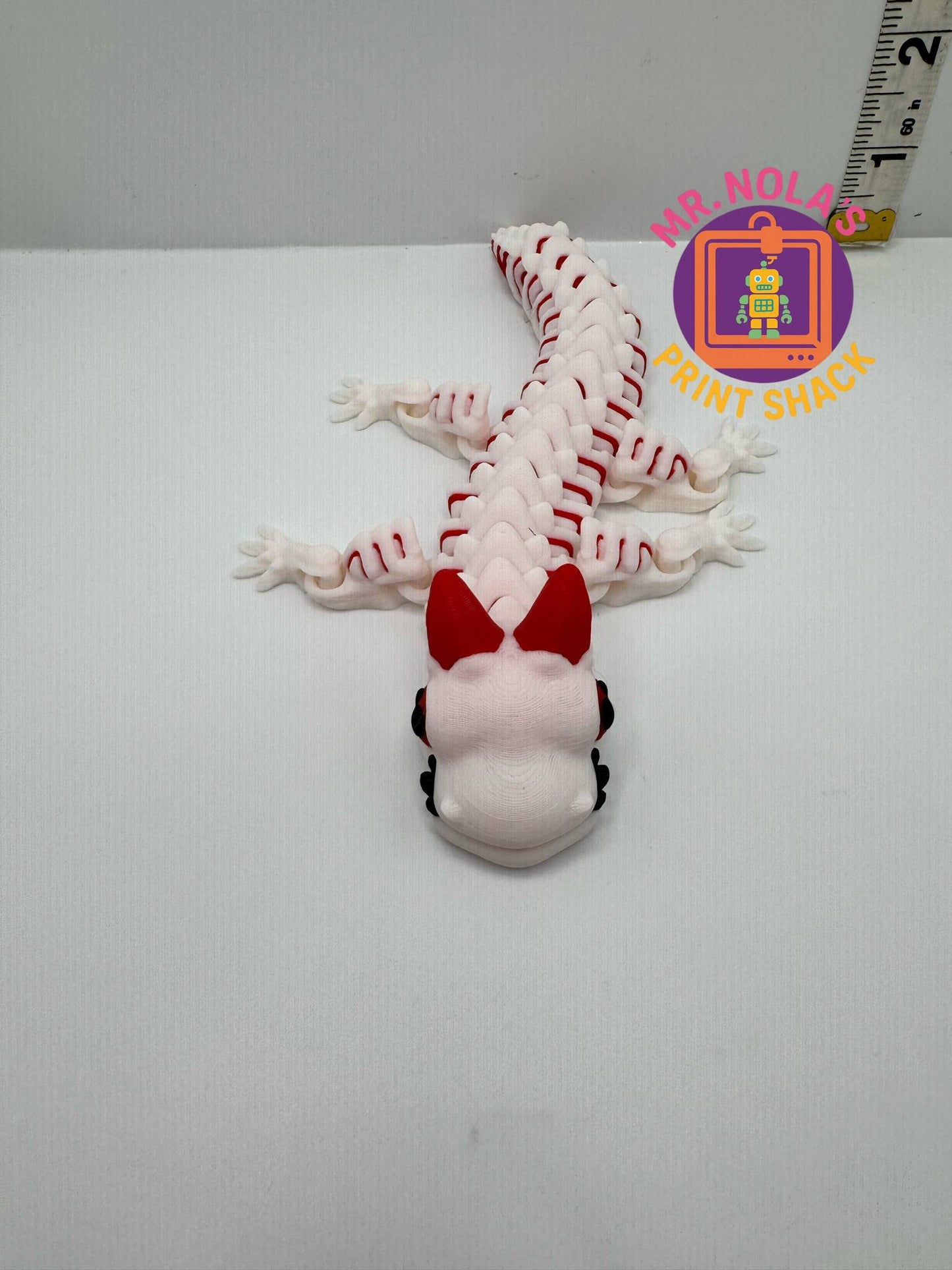 Print Shack  3D Printed Peppermint Sprinkle Dragon