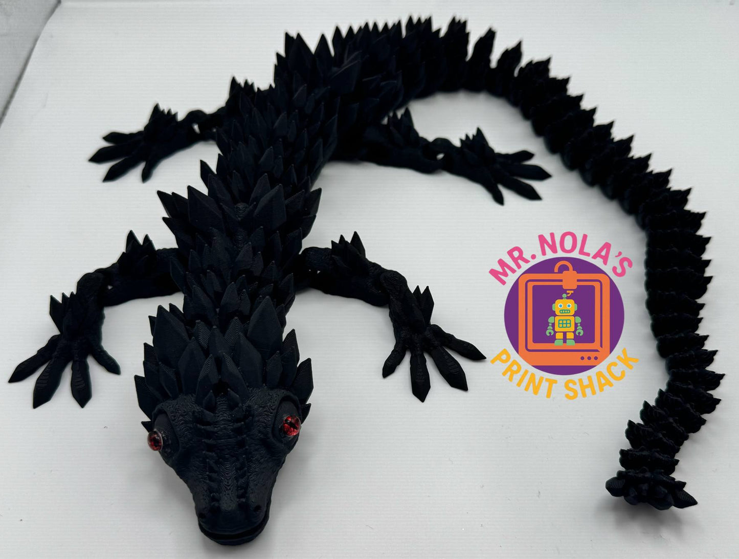 Print Shack  3D Printed Midnight Crystal Dragon