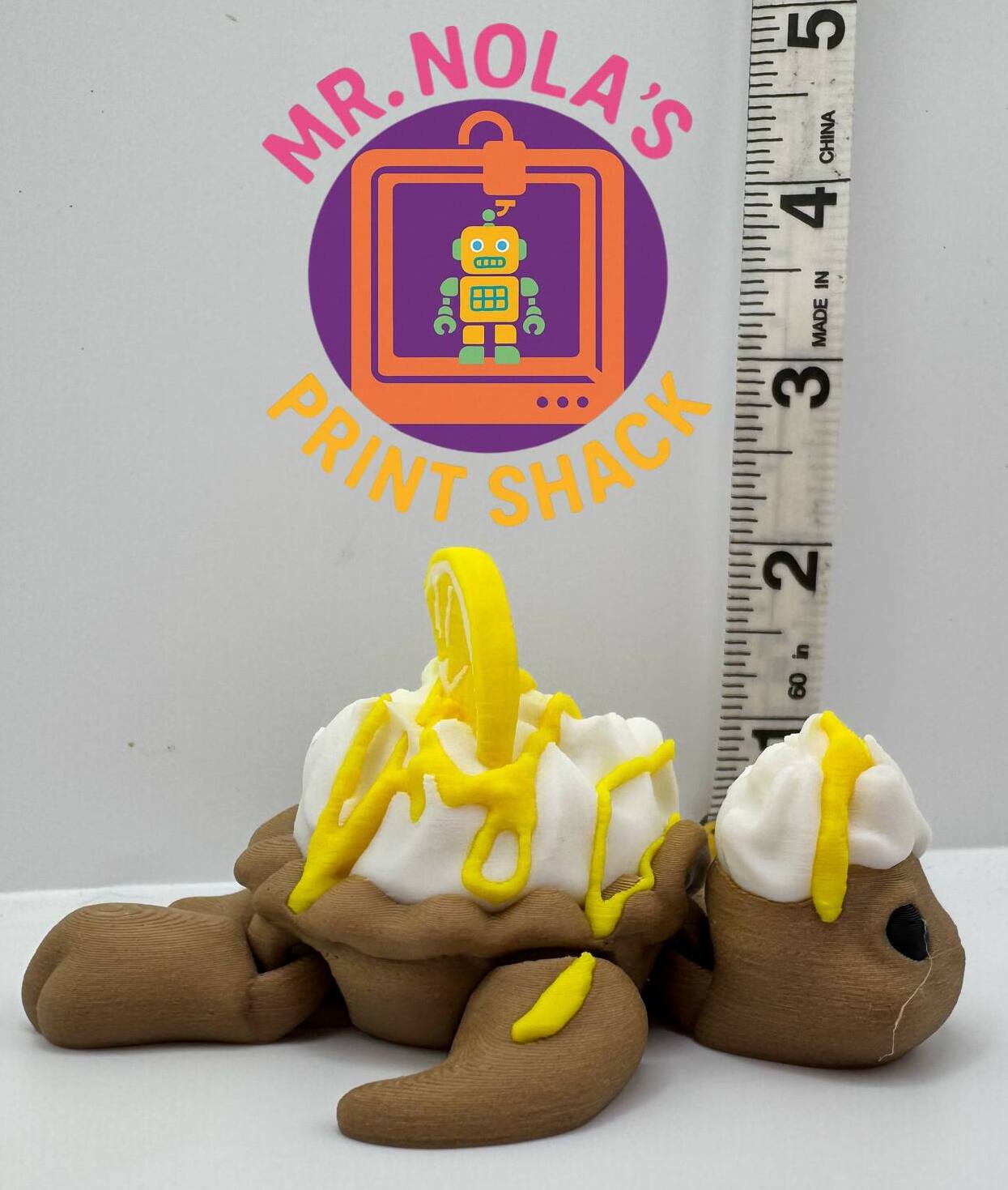 Print Shack  3D Printed Loretta Lemon Meringue Turtle