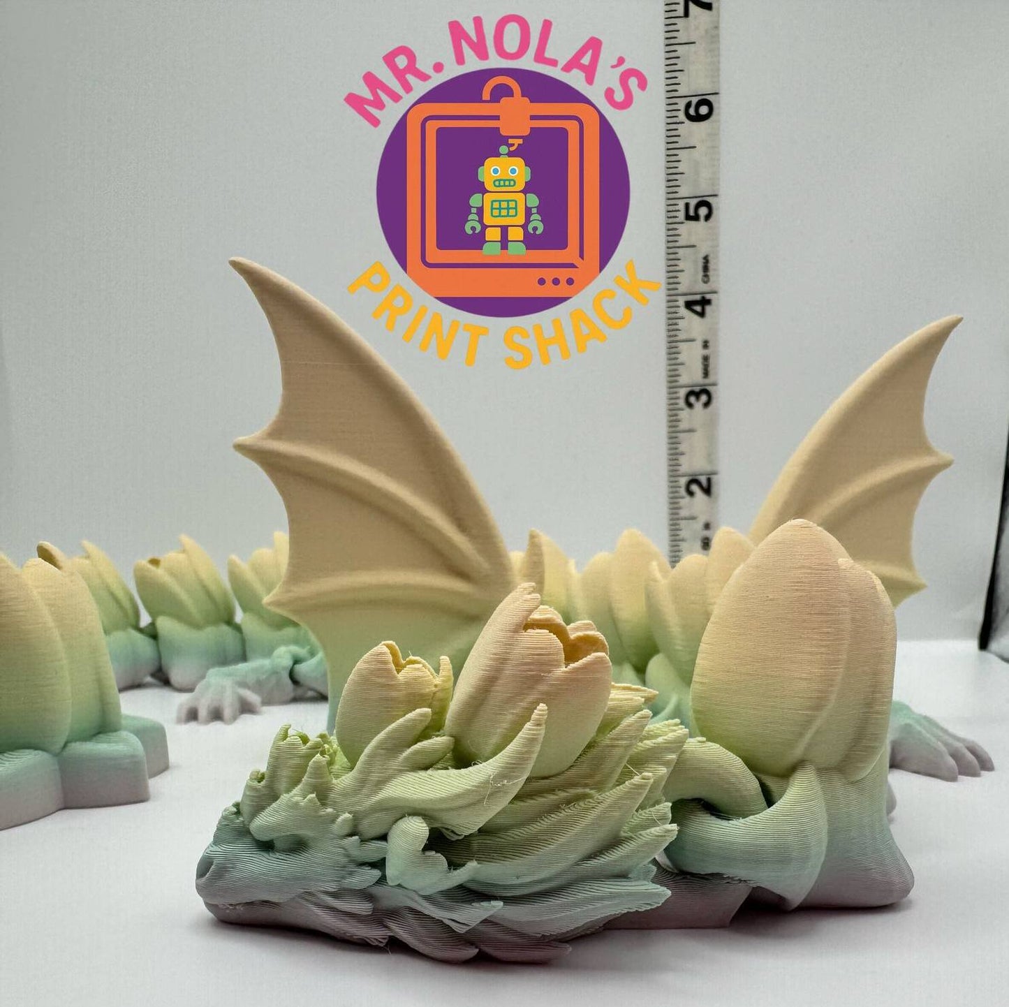 Print Shack  3D Printed Pastel Tulip Dragon