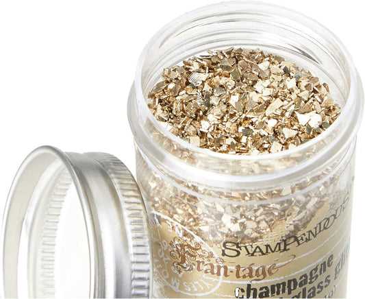 Stampendous Glass Glitter 1.43 Ounces-Champagne