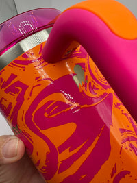 Stanley x Moolah 40 oz. Quencher H2.0 FlowState Tumbler Pink Orange
