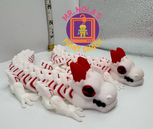 Print Shack  3D Printed Peppermint Sprinkle Dragon