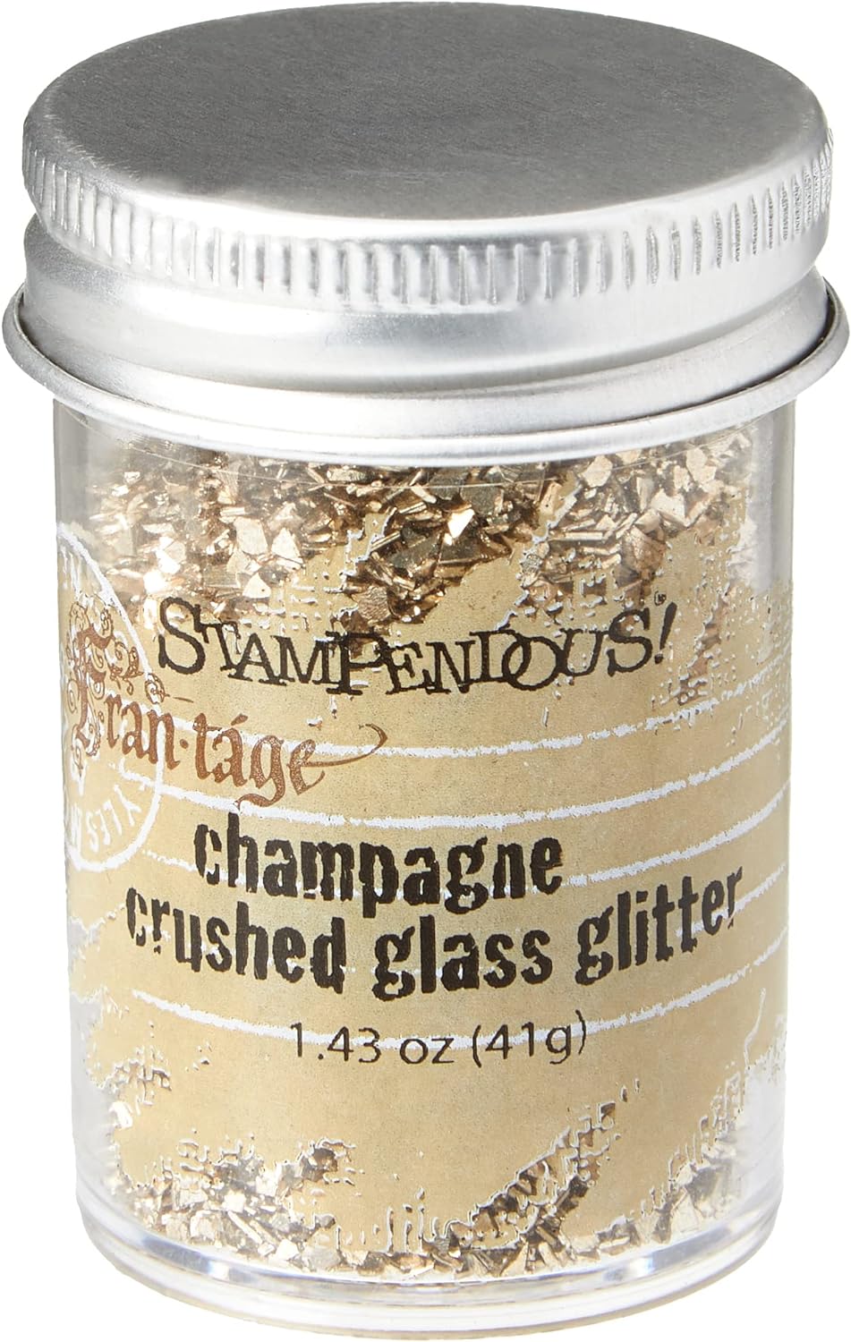 Stampendous Glass Glitter 1.43 Ounces-Champagne