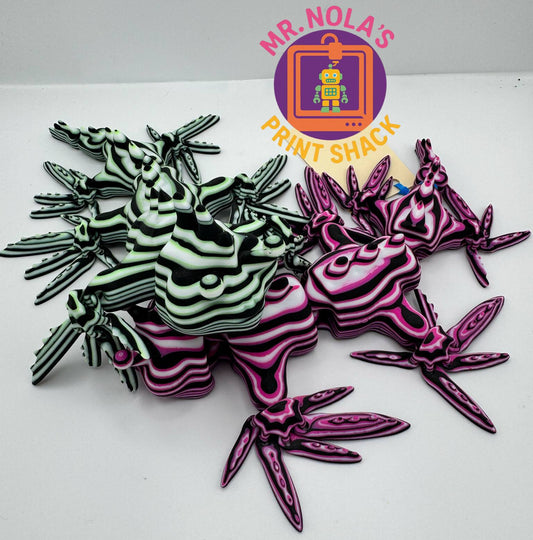 Print Shack  3D Printed Articulated Pink Sea Dragon