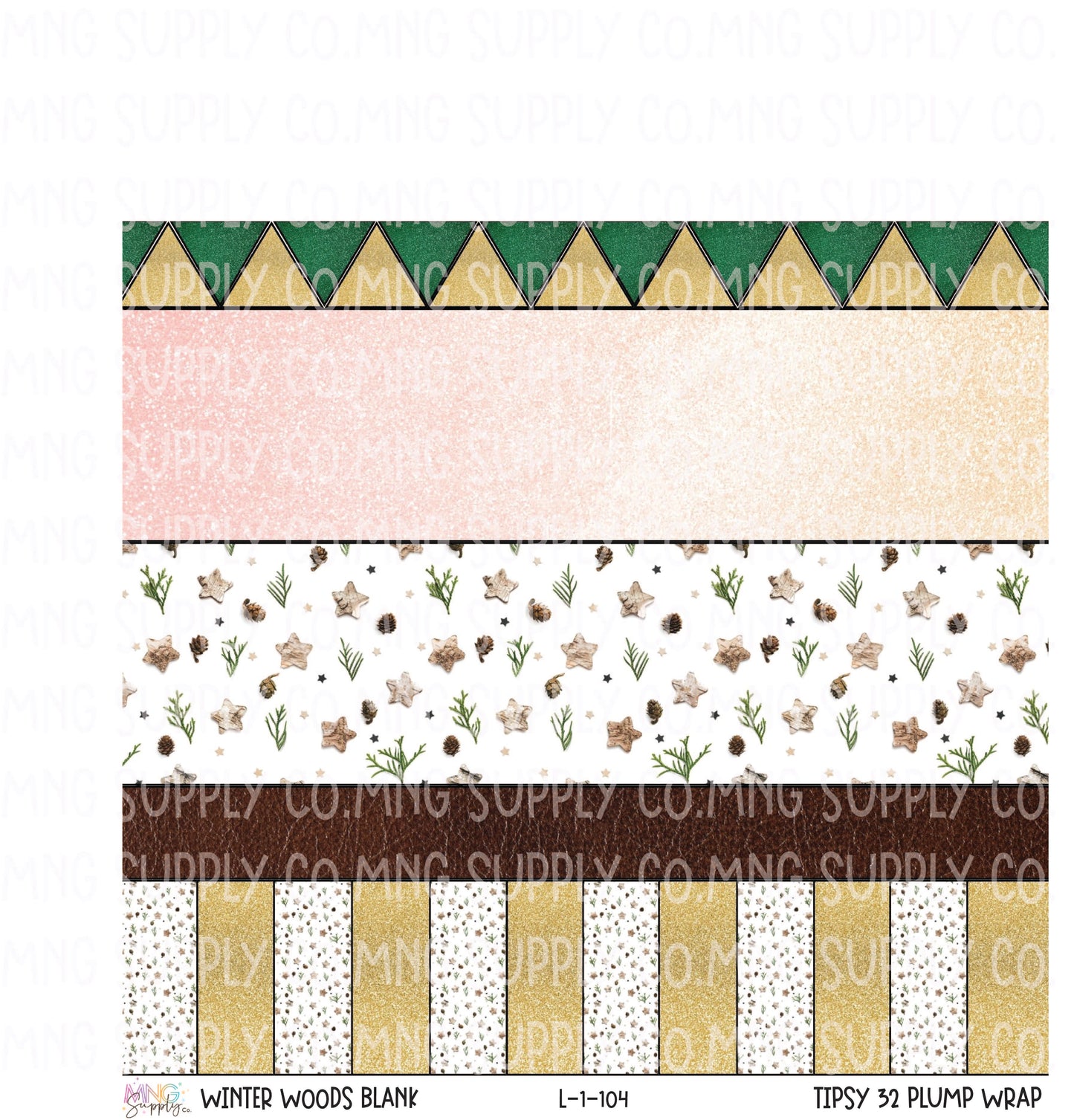 MNG Supply Sticky Sheet Winter Woods Tipsy 32 Plump