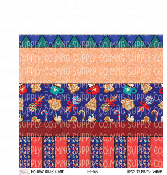 MNG Supply Sticky Sheet Holiday Blues Tipsy 32 Plump