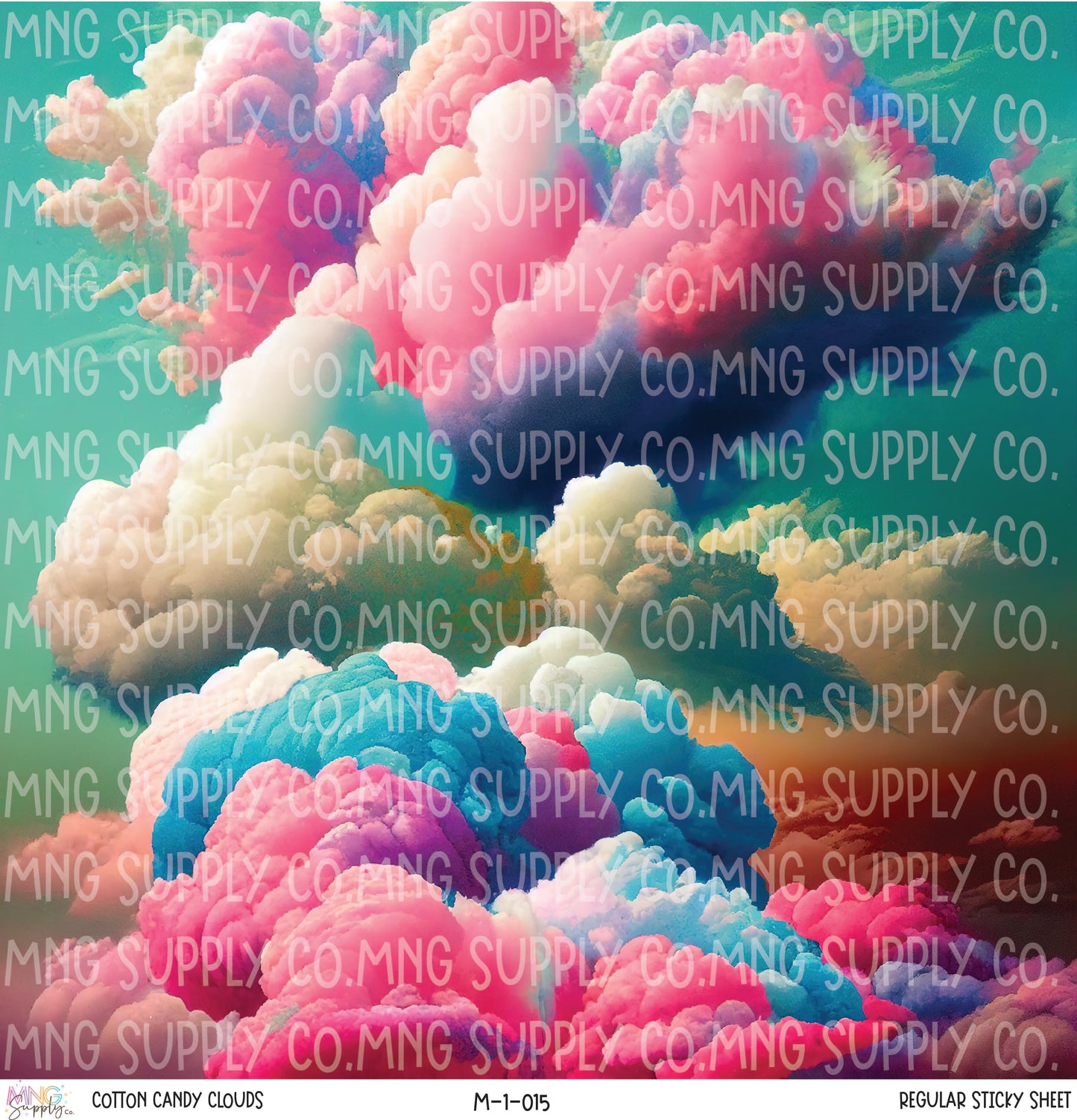 MNG Supply Sticky Sheet Cotton Candy Clouds