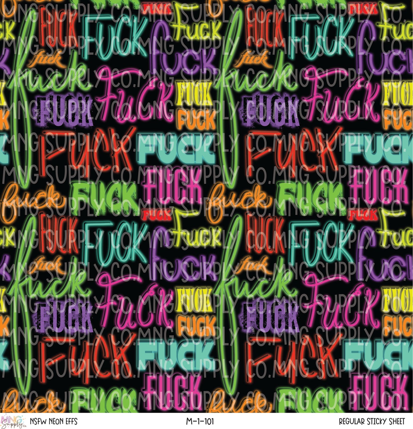 MNG Supply Sticky Sheet NSFW Neon Effs