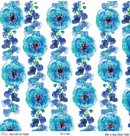 MNG Supply Sticky Sheet Blue For You Floral