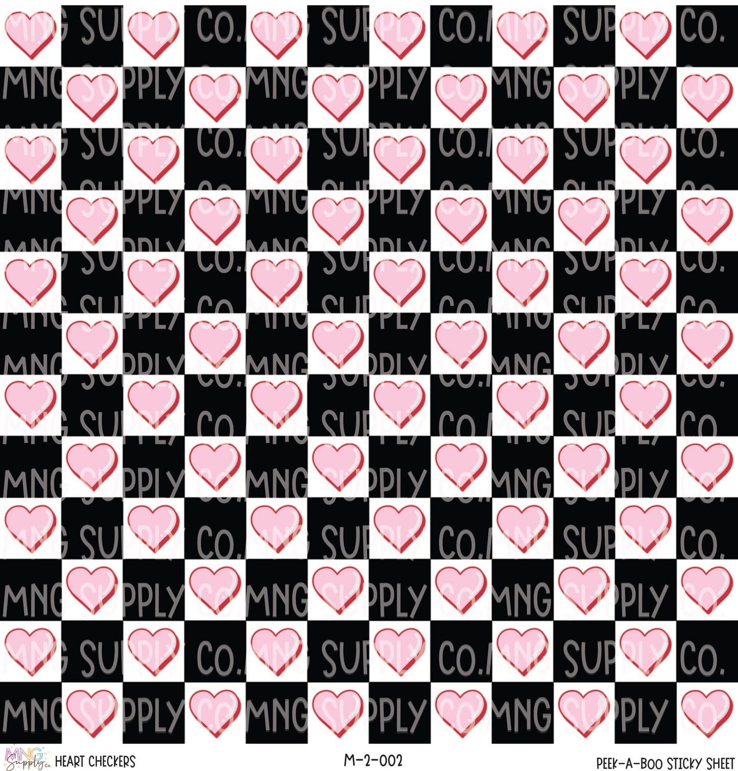 MNG Supply Sticky Sheet Heart Checkers