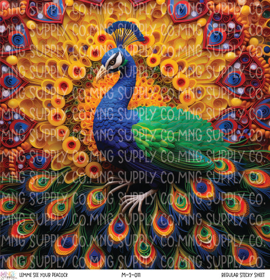 MNG Supply Sticky Sheet Lemme See Your Peacock