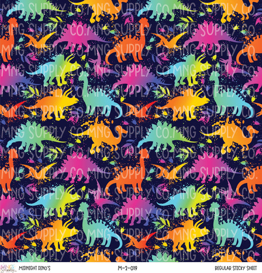 MNG Supply Sticky Sheet Midnight Dino's