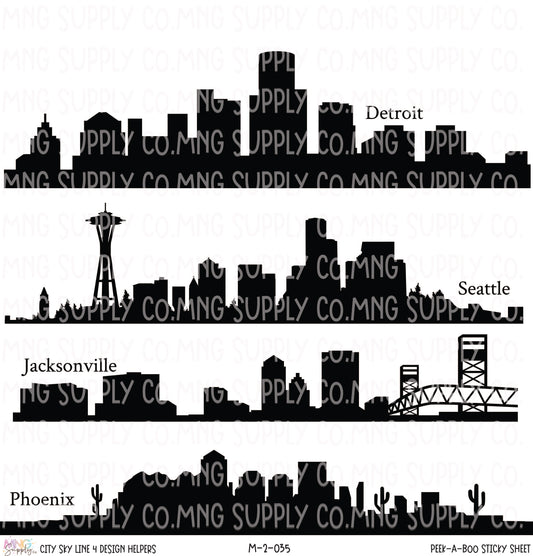 MNG Supply Sticky Sheet City Sky Line 4