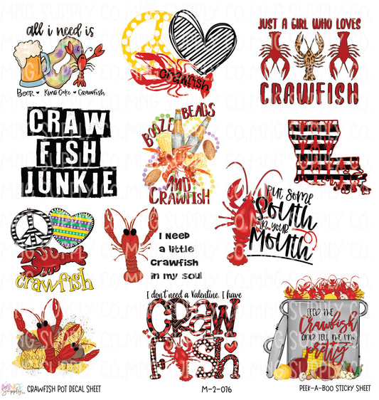 MNG Supply Decal Sticky Sheet Crawfish Pot