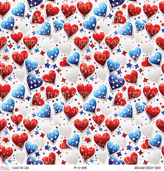 MNG Supply Sticky Sheet I Love The USA