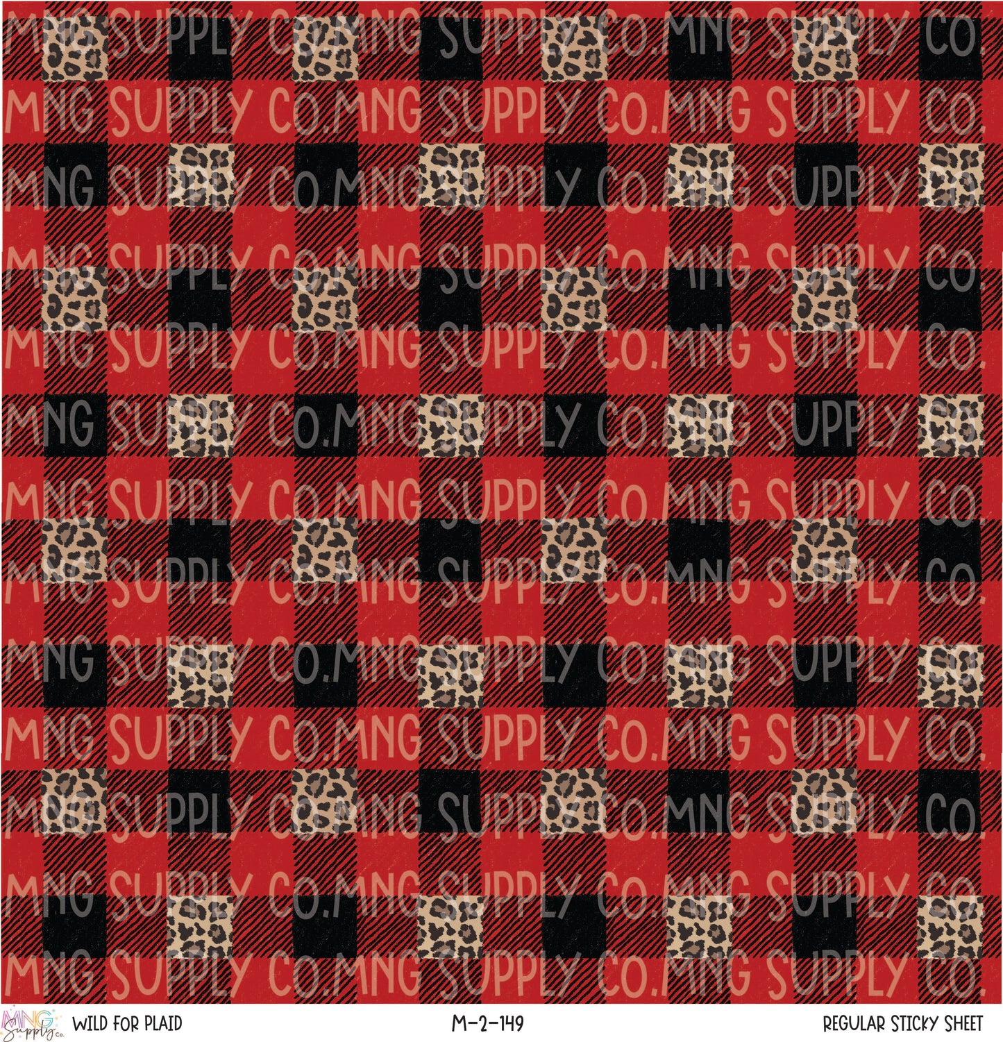 MNG Supply Sticky Sheet Wild For Plaid