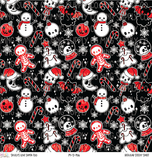 MNG Supply Sticky Sheet Skullys Love Santa Too