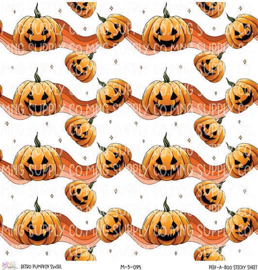 MNG Supply Sticky Sheet Retro Pumpkin Swirl PAB