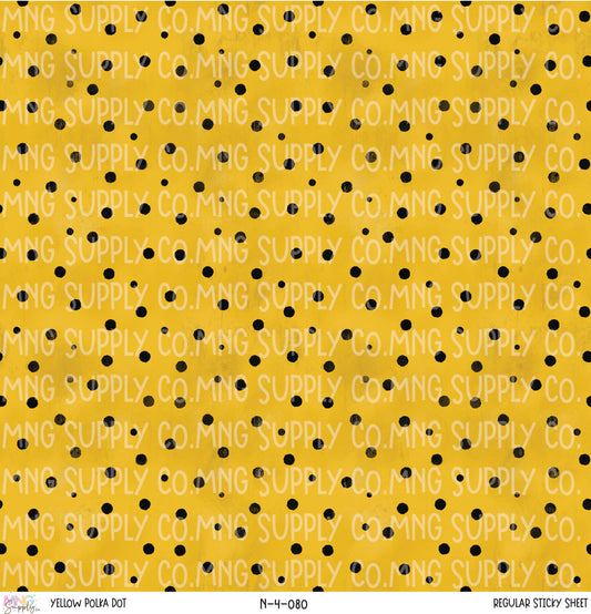 MNG Supply Sticky Sheet Yellow Polka Dot