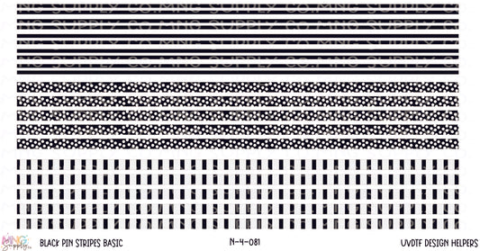 MNG UVDTF Design Helpers White and Black Pin Stripes