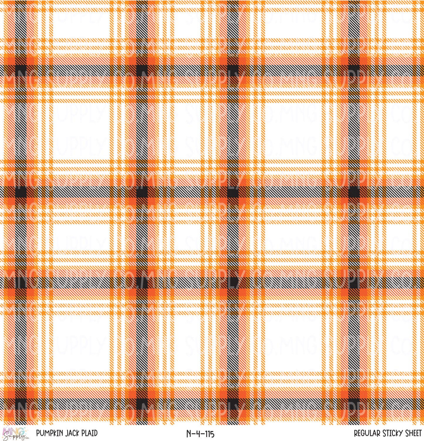 MNG Supply Sticky Sheet Pumpkin Jack Plaid