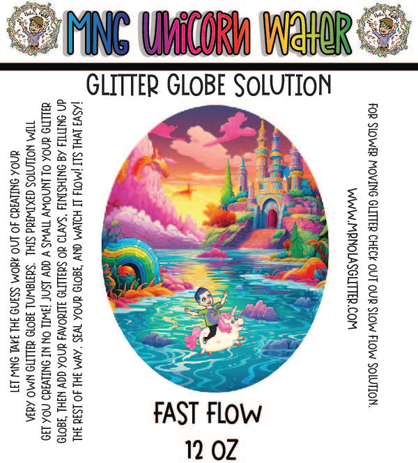 MNG Unicorn Water-Glitter Globe Solution Fast Flow