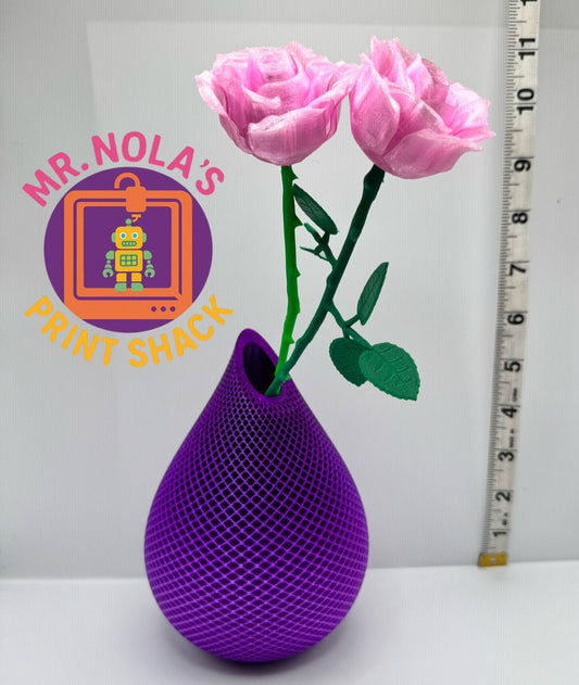 Print Shack  3D Printed Grape Sky Forever Flowers with Vase