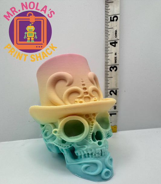 Print Shack  3D Printed Small Pastel Steampunk Skull