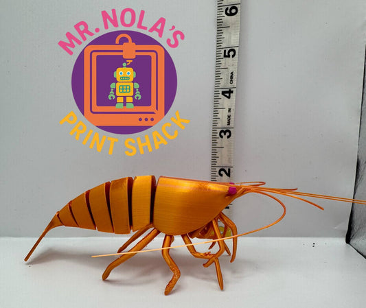 Print Shack  3D Printed Rose Gold Wiggle Shrimp