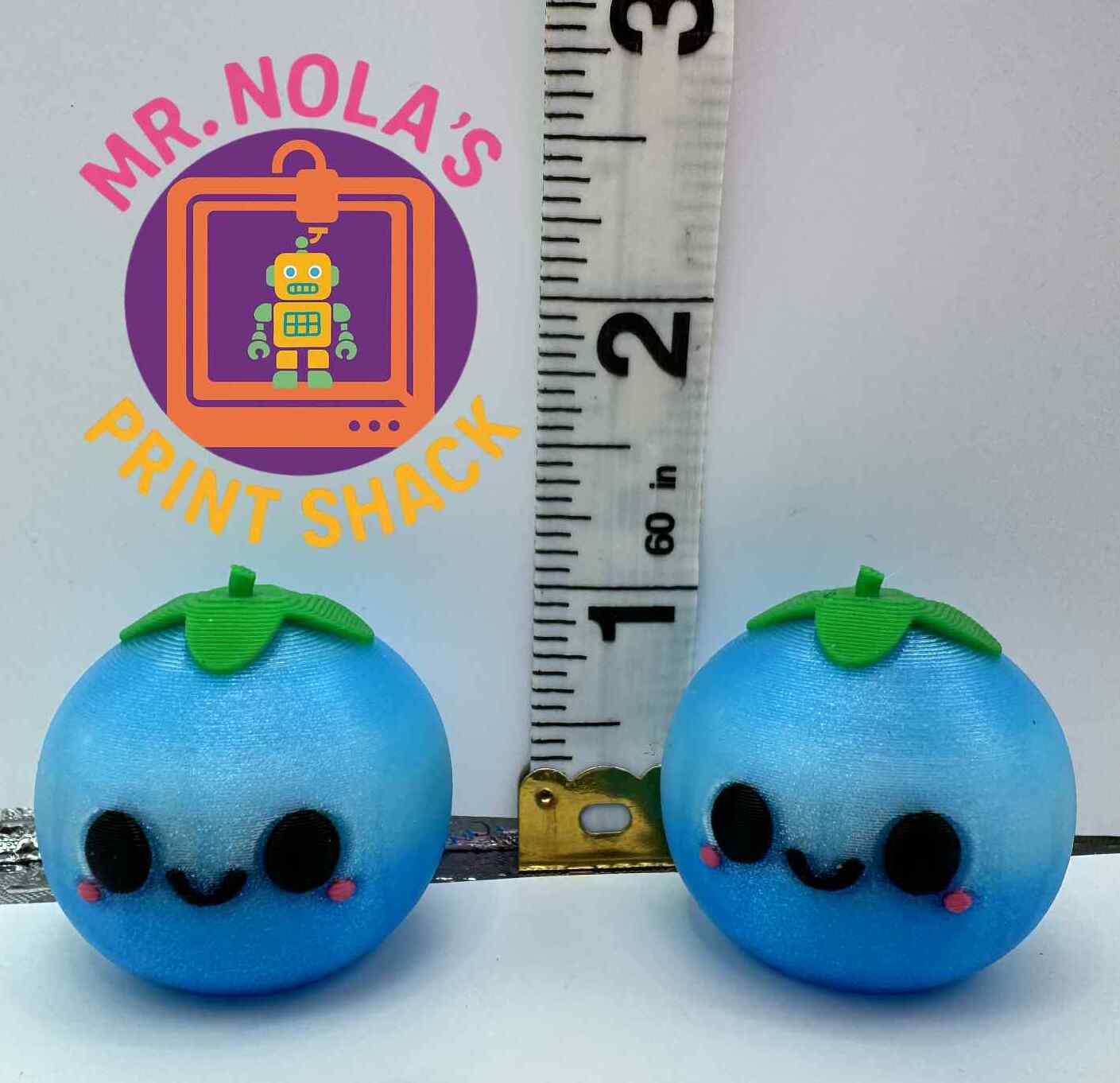 Print Shack  3D Printed Billy the Bad Ass Blueberry