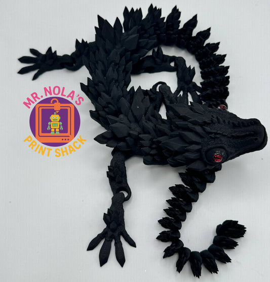 Print Shack  3D Printed Midnight Crystal Dragon