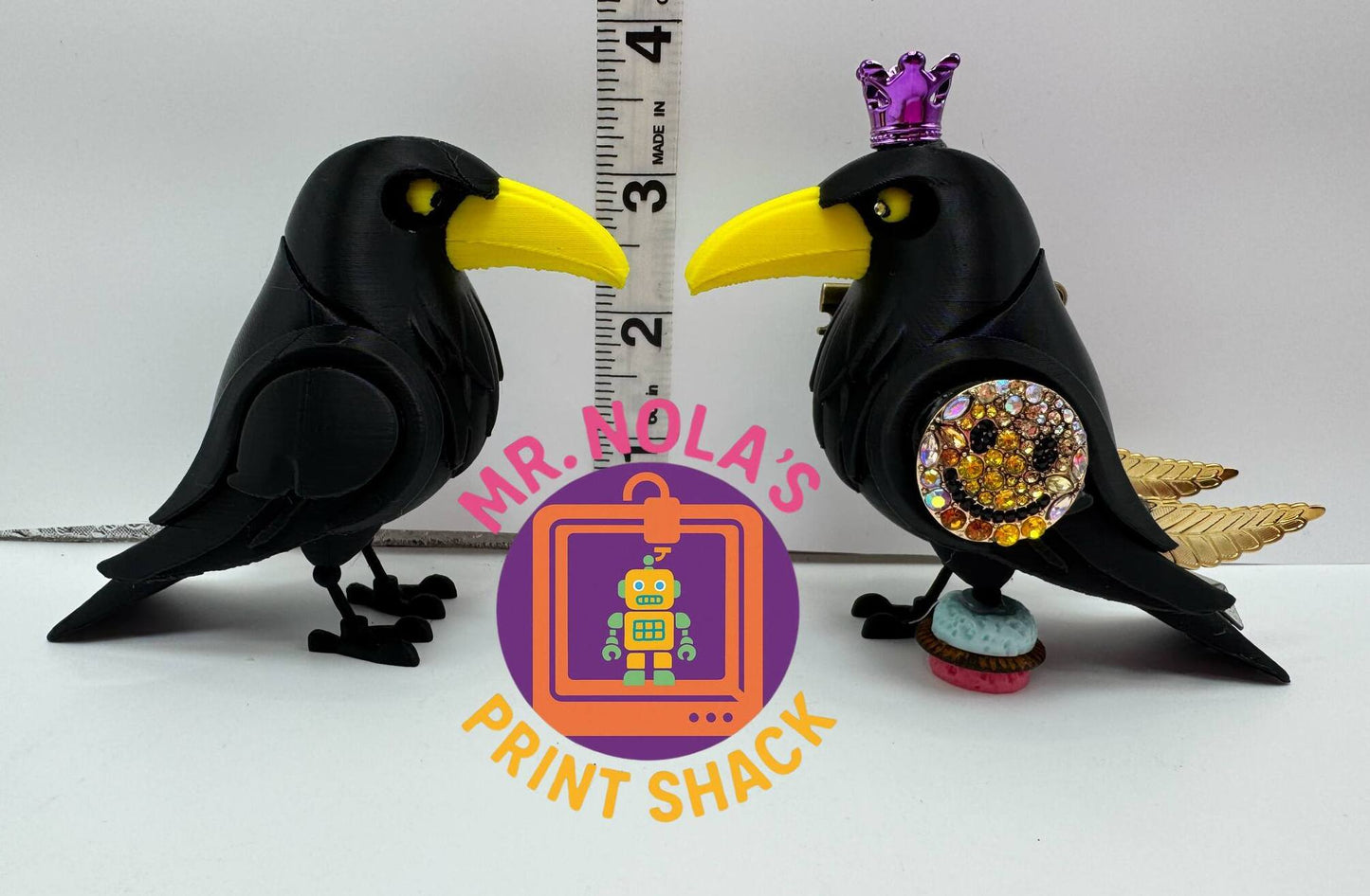 Print Shack  3D Printed Calvin The Catalyst Crow