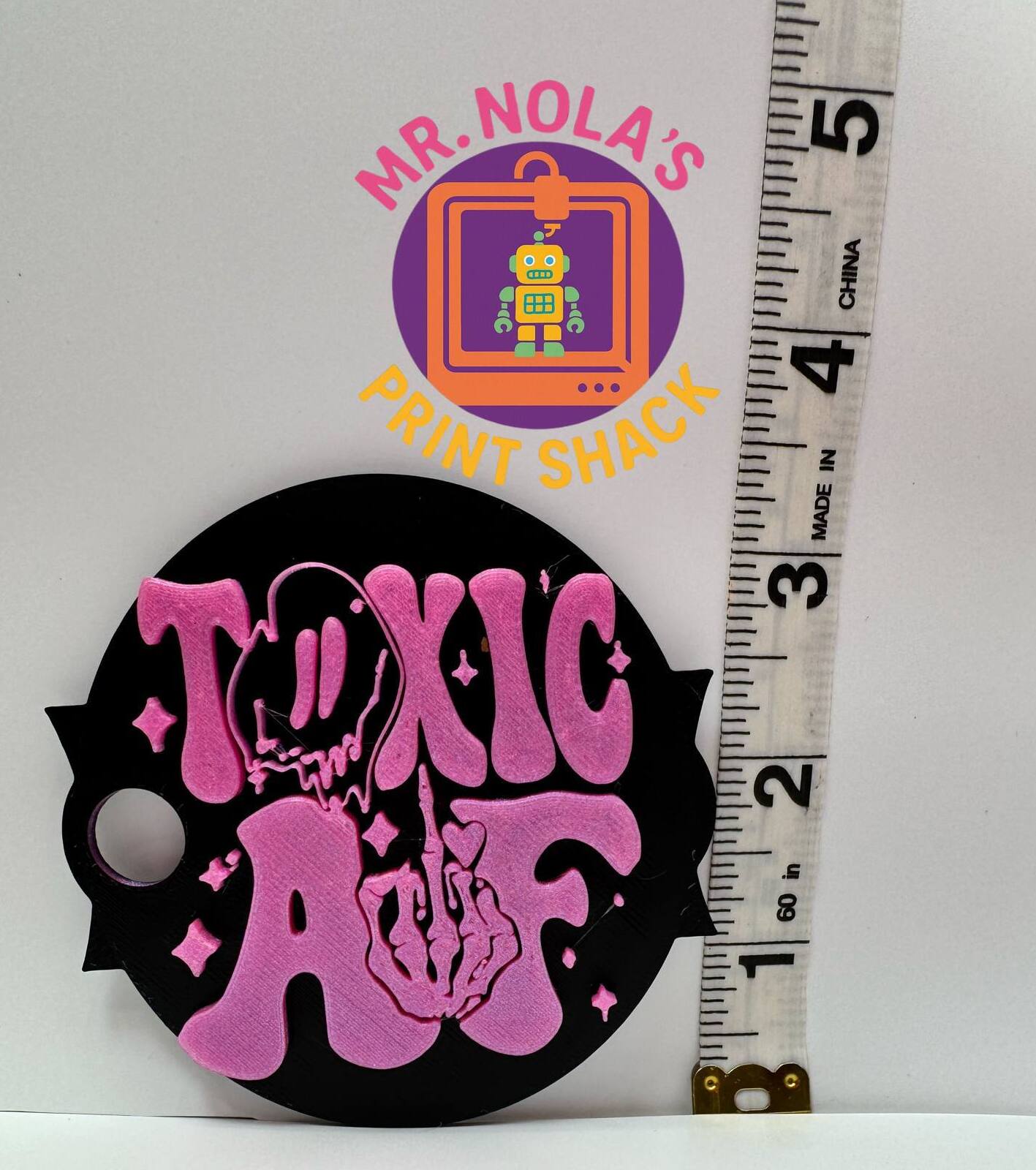 Print Shack  3D Printed Toxic AF 40oz Tumbler Cover Plate