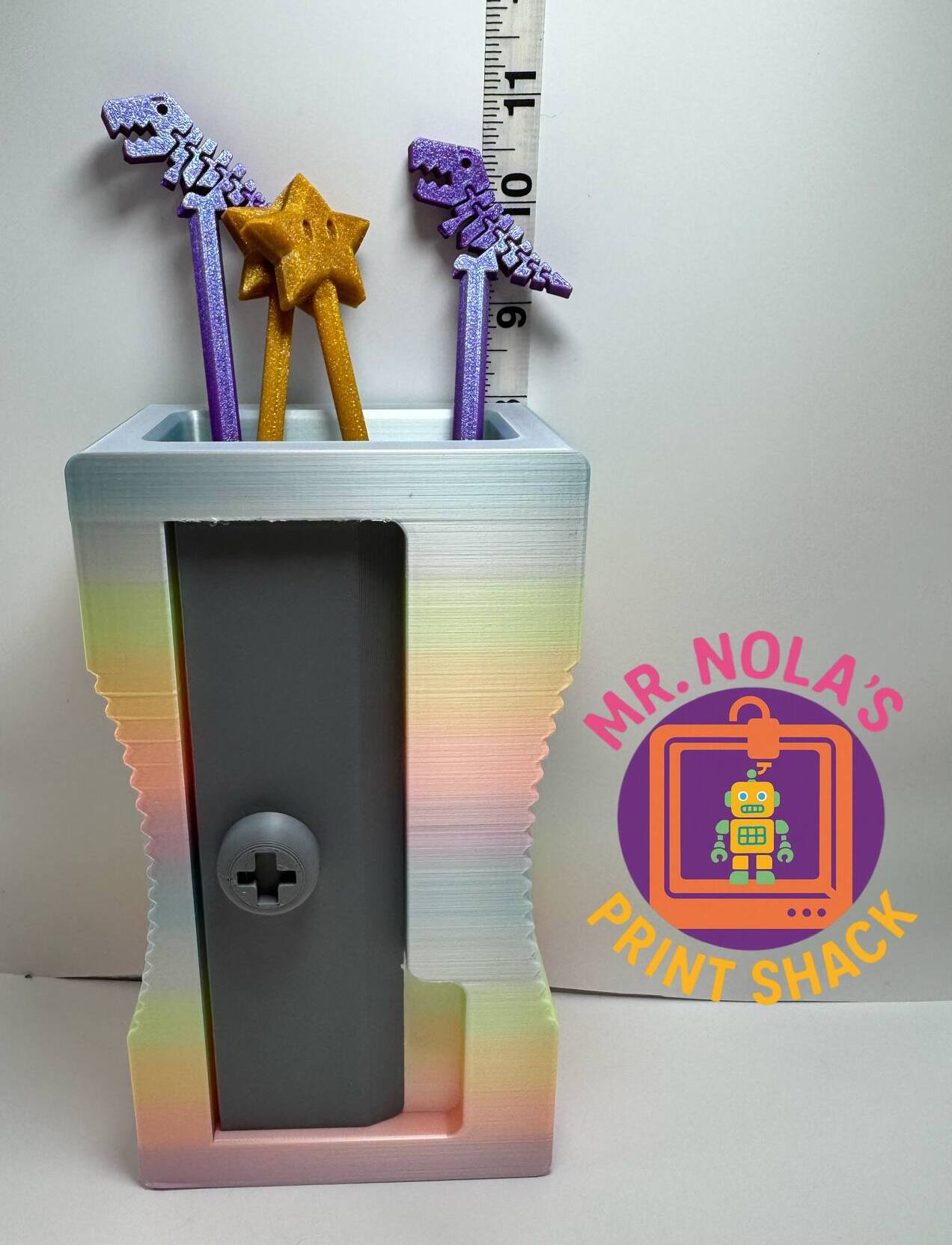 Print Shack  3D Printed Jumbo Pencil Sharpener Desk Caddy