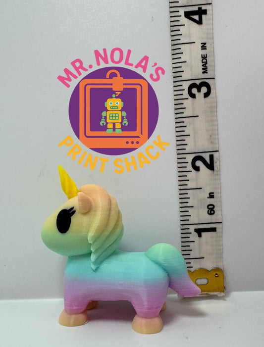 Print Shack  3D Printed Glitter Niblet the Unicorn