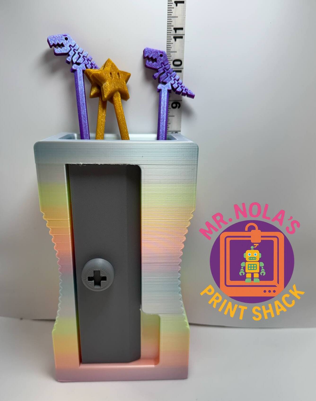Print Shack  3D Printed Jumbo Pencil Sharpener Desk Caddy
